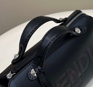Fendi 8BL146 By The Way Medium Black leather Boston bag - Default Title - View 6