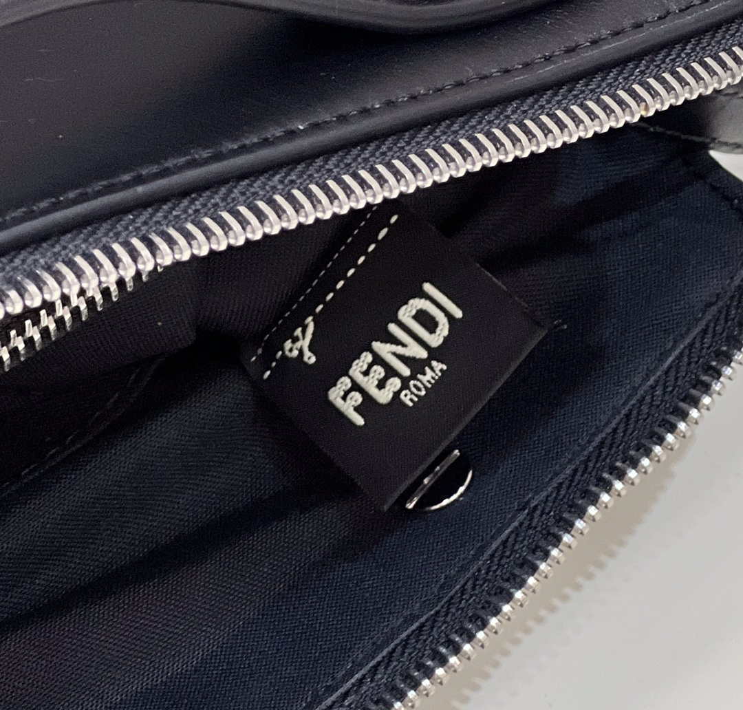 Fendi 8BL146 By The Way Medium Black leather Boston bag