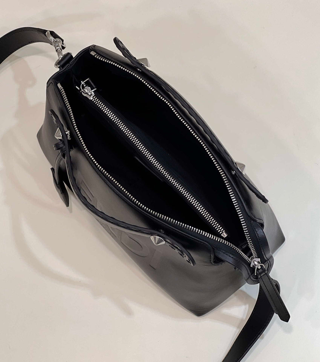 Fendi 8BL146 By The Way Medium Black leather Boston bag