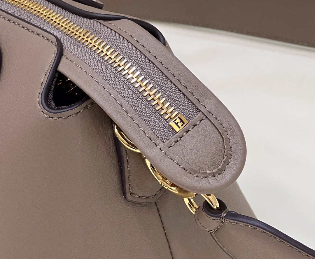 Fendi 8BL146 By The Way Medium Gray leather Boston bag - Default Title - View 4