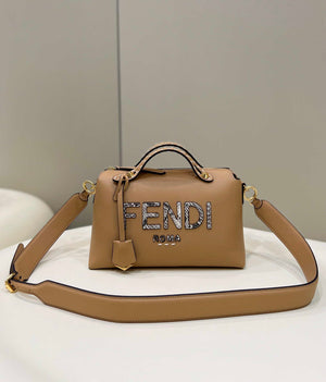 Fendi 8BL146 By The Way Medium Apricot leather Boston bag - Default Title - View 1