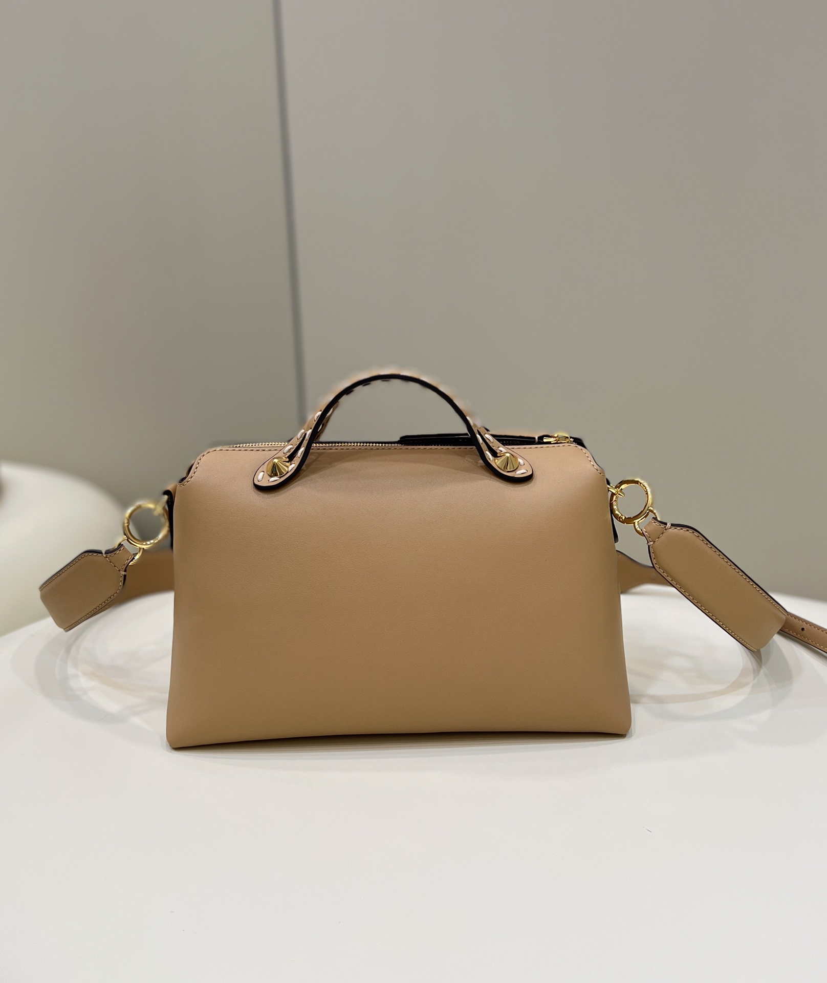 Fendi 8BL146 By The Way Medium Apricot leather Boston bag - Default Title - View 2