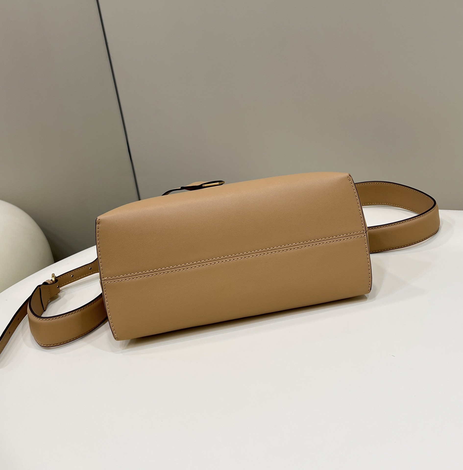 Fendi 8BL146 By The Way Medium Apricot leather Boston bag