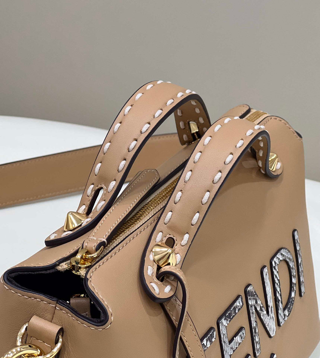 Fendi 8BL146 By The Way Medium Apricot leather Boston bag