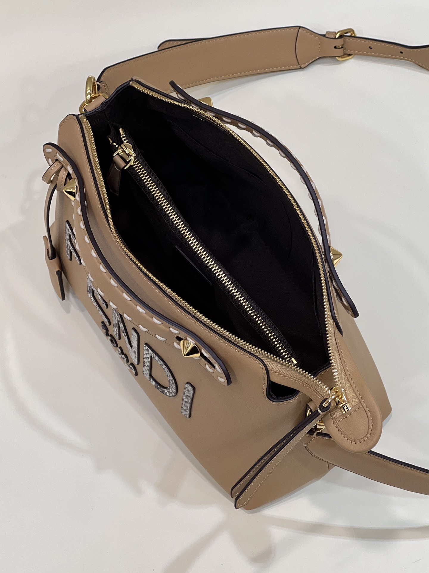 Fendi 8BL146 By The Way Medium Apricot leather Boston bag - Default Title - View 9