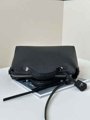 Fendi 8BL155 By The Way Selleria Medium Black Selleria bag with 192 hand-sewn stitches 8668 - Default Title - View 2