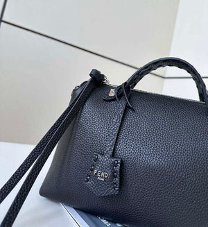 Fendi 8BL155 By The Way Selleria Medium Black Selleria bag with 192 hand-sewn stitches 8668 - Default Title - View 5