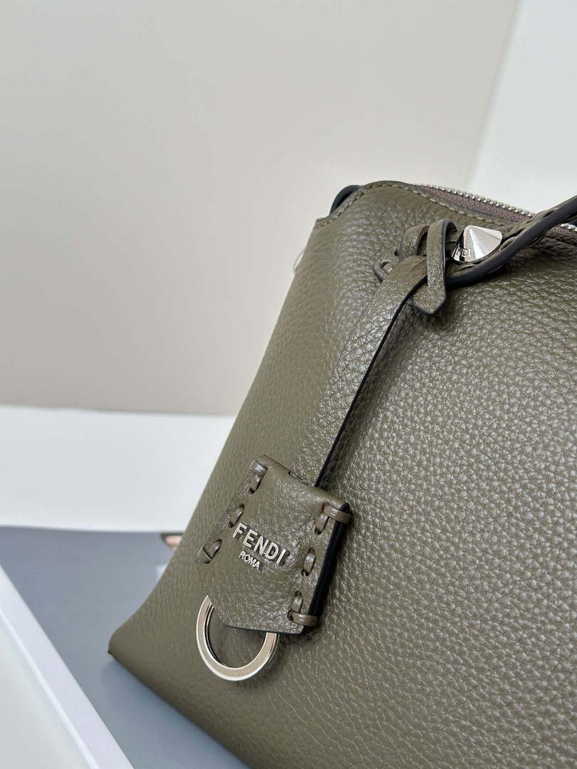Fendi 8BL155 By The Way Selleria Medium Dark green Selleria bag with 192 hand-sewn stitches 8668