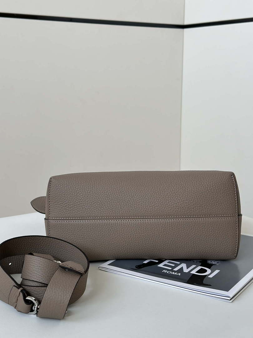 Fendi 8BL155 By The Way Selleria Medium Gray Selleria bag with 192 hand-sewn stitches 8668