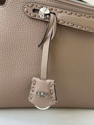 Fendi 8BL155 By The Way Selleria Medium Gray Selleria bag with 192 hand-sewn stitches 8668 - Default Title - View 8