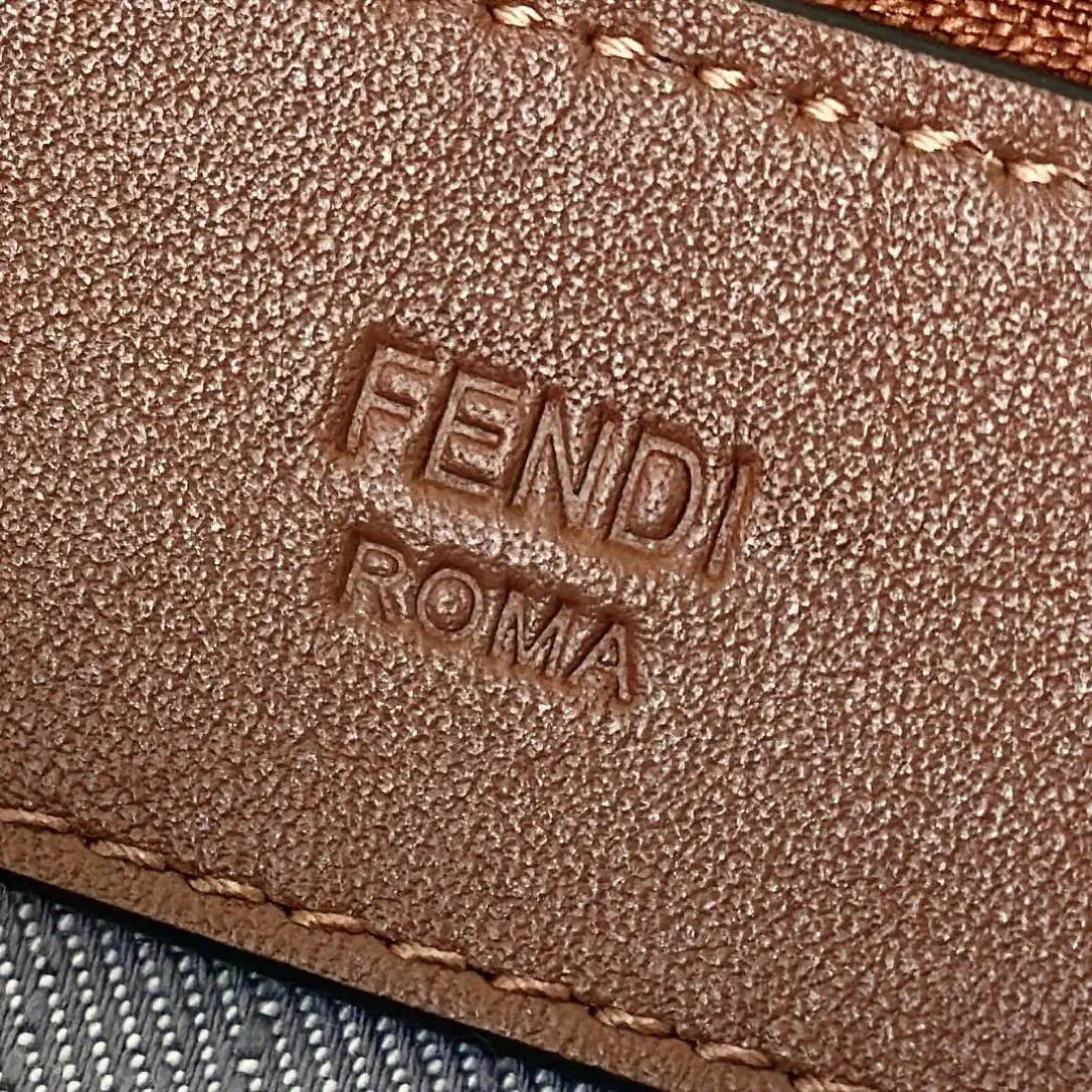 Fendi 8BL155 By The Way Soft Medium Blue denim-effect FF jacquard bag 8665BL