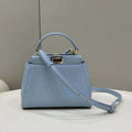 Fendi 8BN244 Peekaboo Iconic Mimi Blue Leather 8315 Bag - Default Title - View 1