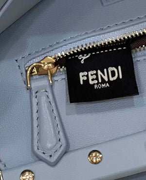 Fendi 8BN244 Peekaboo Iconic Mimi Blue Leather 8315 Bag - Default Title - View 6