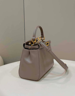 Fendi 8BN244 Peekaboo Iconic Mimi Gray Leather 8315 Bag - Default Title - View 2