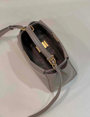 Fendi 8BN244 Peekaboo Iconic Mimi Gray Leather 8315 Bag - Default Title - View 6