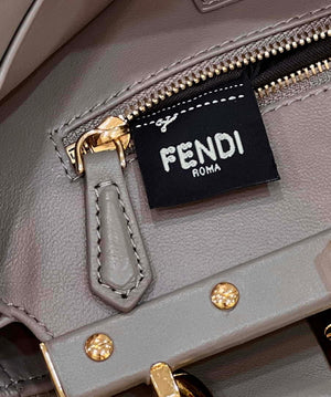 Fendi 8BN244 Peekaboo Iconic Mimi Gray Leather 8315 Bag - Default Title - View 9