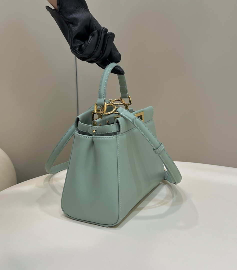 Fendi 8BN244 Peekaboo Iconic Mimi Green Leather 8315 Bag - Default Title - View 2