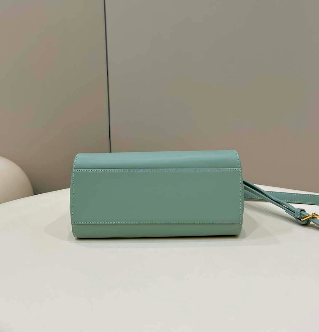 Fendi 8BN244 Peekaboo Iconic Mimi Green Leather 8315 Bag