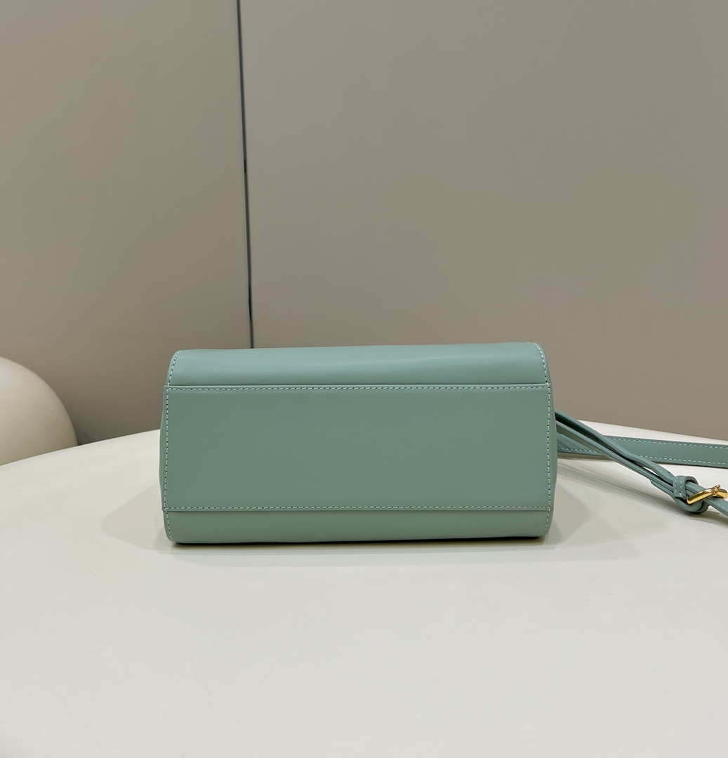 Fendi 8BN244 Peekaboo Iconic Mimi Green Leather 8315 Bag