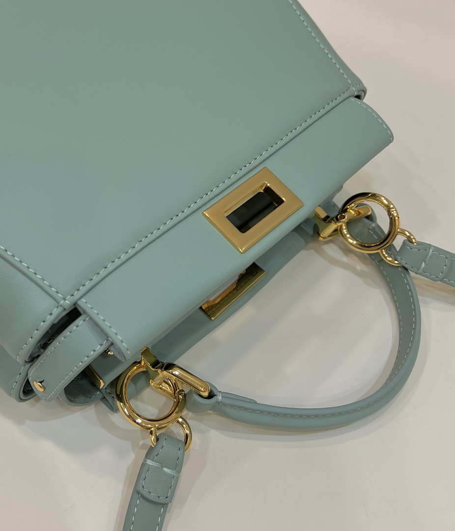 Fendi 8BN244 Peekaboo Iconic Mimi Green Leather 8315 Bag - Default Title - View 4