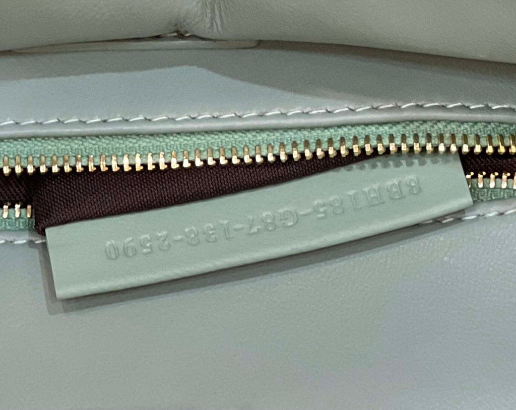 Fendi 8BN244 Peekaboo Iconic Mimi Green Leather 8315 Bag