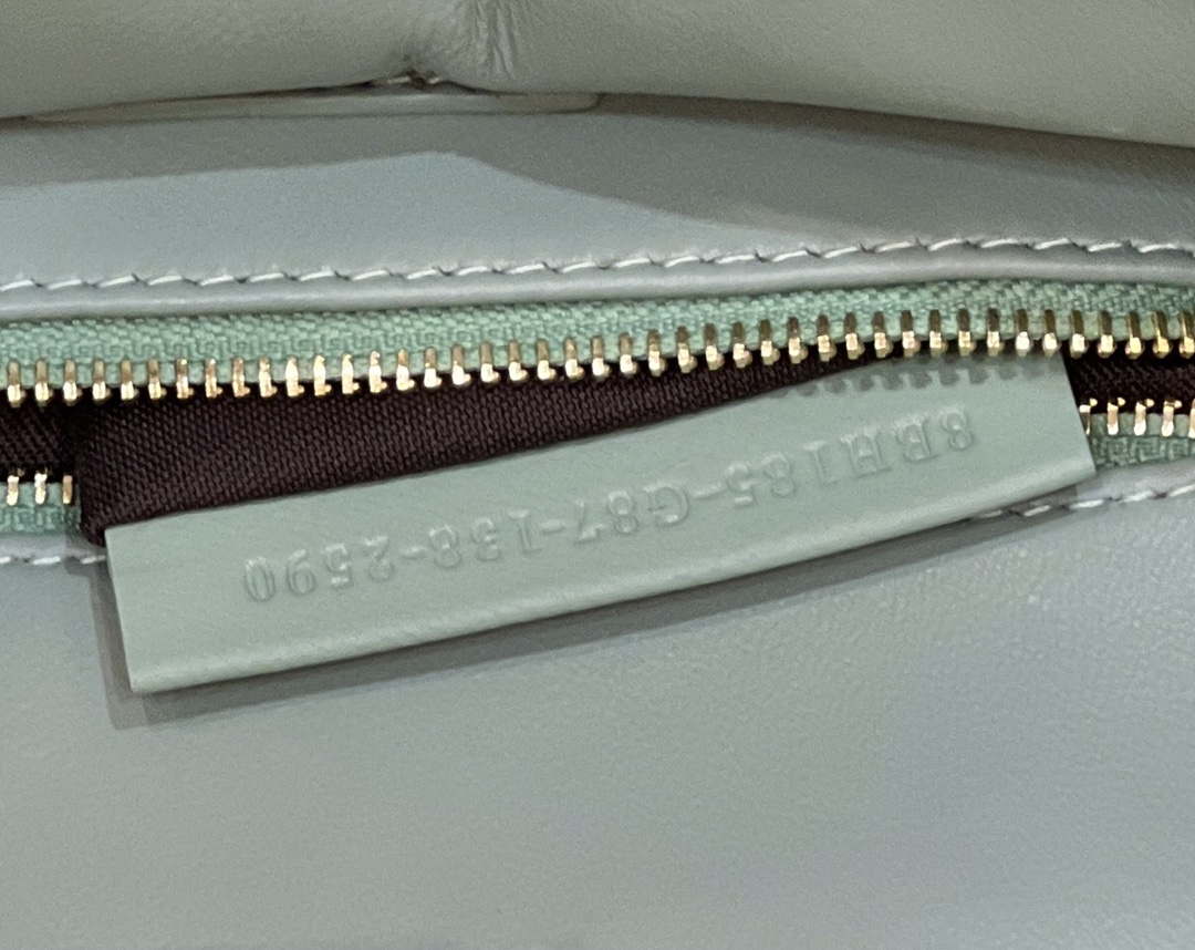Fendi 8BN244 Peekaboo Iconic Mimi Green Leather 8315 Bag