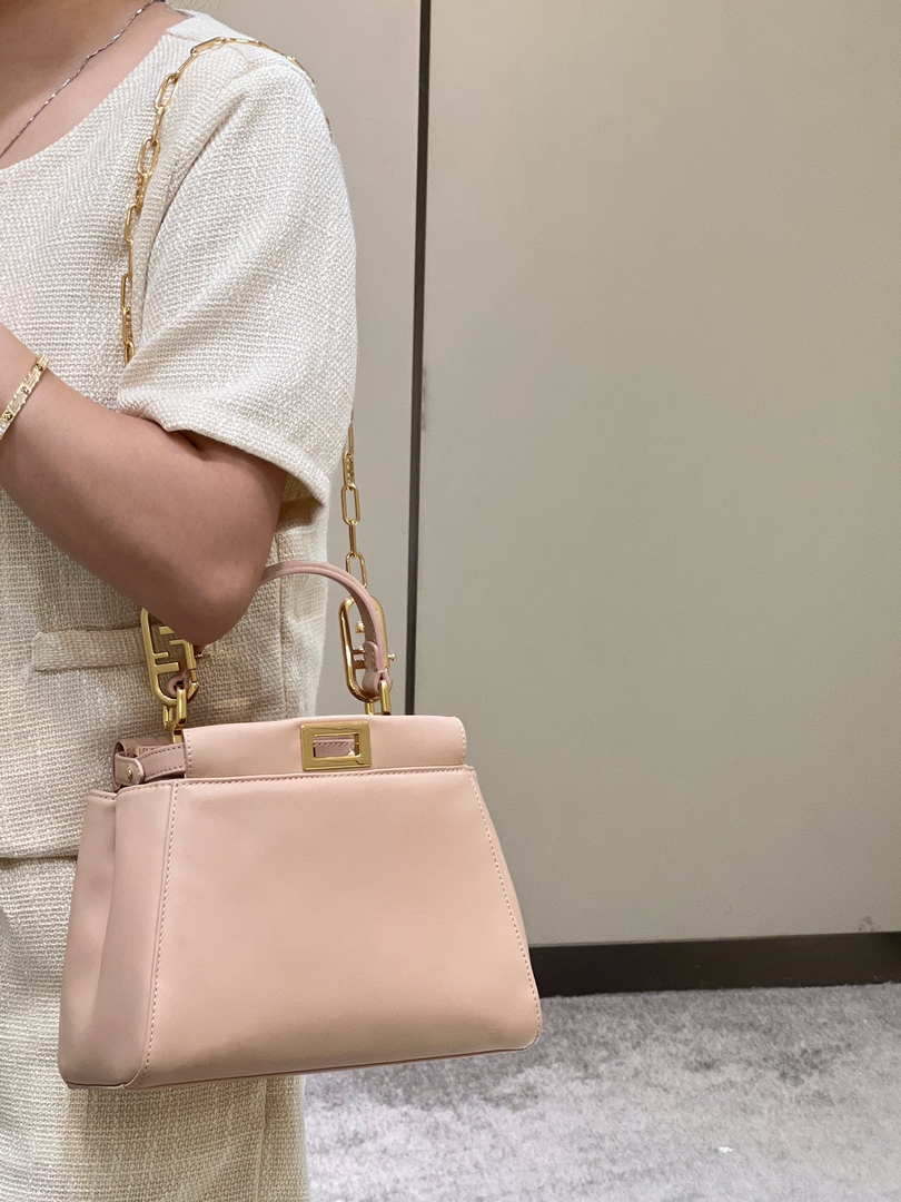 Fendi 8BN244 Peekaboo Iconic Mimi Pink Leather 8315 Bag - Default Title - View 3