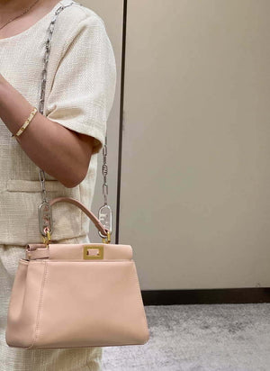 Fendi 8BN244 Peekaboo Iconic Mimi Pink Leather 8315 Bag - Default Title - View 4