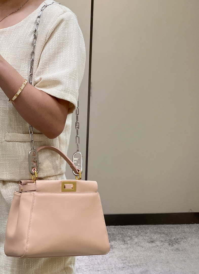 Fendi 8BN244 Peekaboo Iconic Mimi Pink Leather 8315 Bag - Default Title - View 4