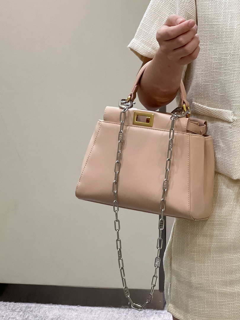 Fendi 8BN244 Peekaboo Iconic Mimi Pink Leather 8315 Bag - Default Title - View 5