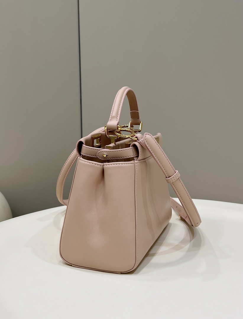 Fendi 8BN244 Peekaboo Iconic Mimi Pink Leather 8315 Bag