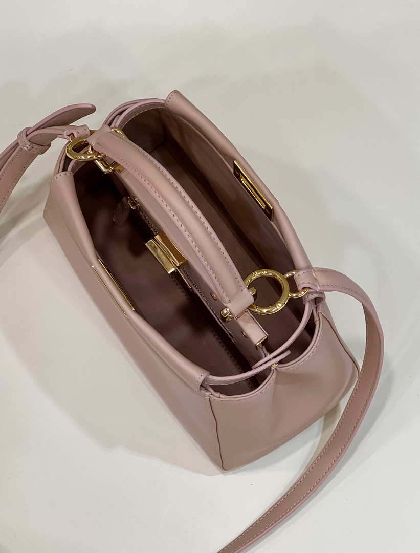 Fendi 8BN244 Peekaboo Iconic Mimi Pink Leather 8315 Bag