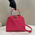 Fendi 8BN244 Peekaboo Iconic Mimi Rose red Leather 8315 Bag - Default Title - View 1