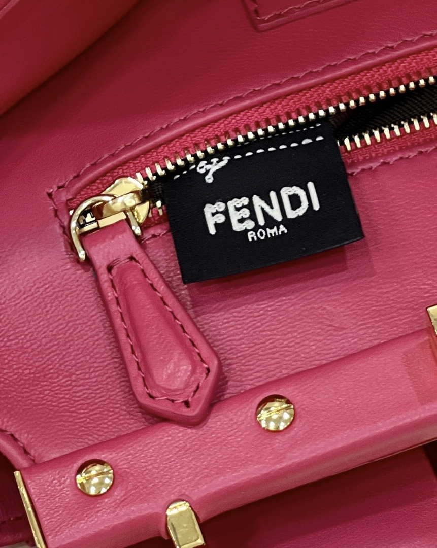 Fendi 8BN244 Peekaboo Iconic Mimi Rose red Leather 8315 Bag - Default Title - View 4