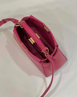 Fendi 8BN244 Peekaboo Iconic Mimi Rose red Leather 8315 Bag - Default Title - View 8