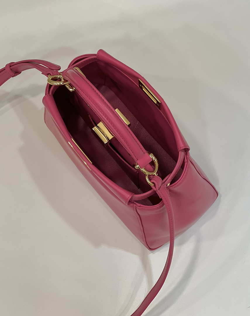 Fendi 8BN244 Peekaboo Iconic Mimi Rose red Leather 8315 Bag