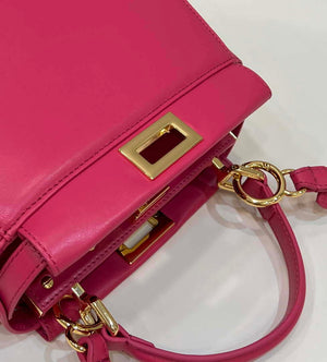 Fendi 8BN244 Peekaboo Iconic Mimi Rose red Leather 8315 Bag - Default Title - View 9