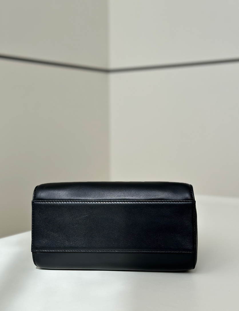 Fendi 8BN244 Peekaboo Iconic Mini Black Leather 8315 Bag