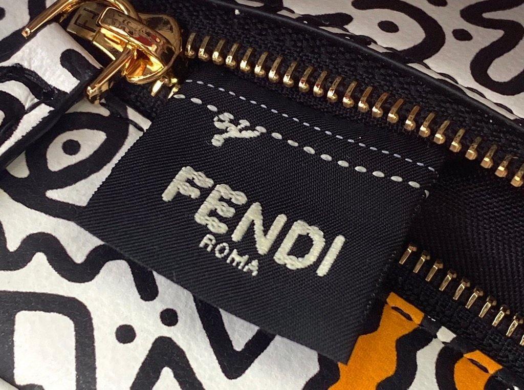 Fendi 8BN244 Peekaboo Iconic MINI Red Leather 8315 Bag - luxibagsmall