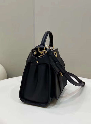 Fendi 8BN244 Peekaboo Mimi Black Leather Bag 8596S - Default Title - View 9