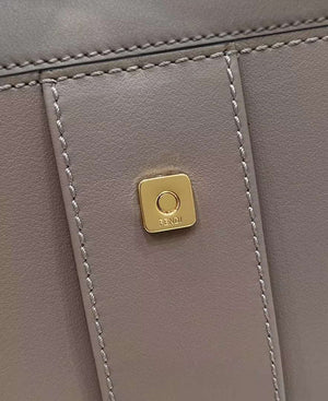 Fendi 8BN244 Peekaboo Mimi Gray Leather Bag 8596S - Default Title - View 5
