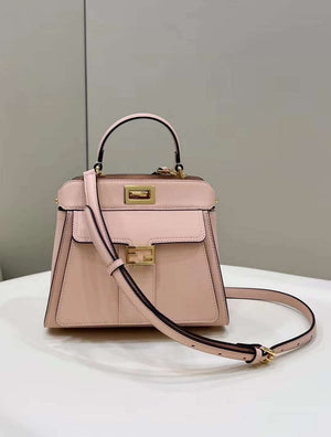Fendi 8BN244 Peekaboo Mimi Pink Leather Bag 8596S - Default Title - View 2