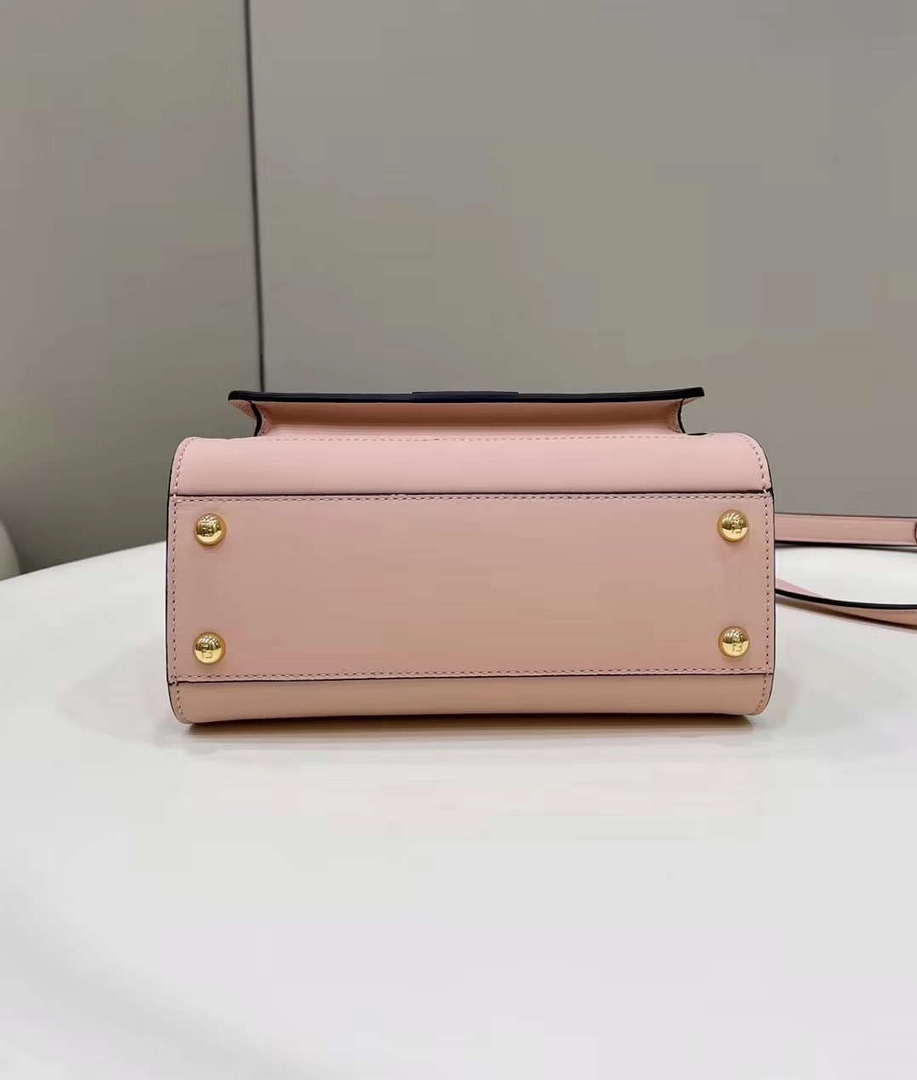 Fendi 8BN244 Peekaboo Mimi Pink Leather Bag 8596S - Default Title - View 4
