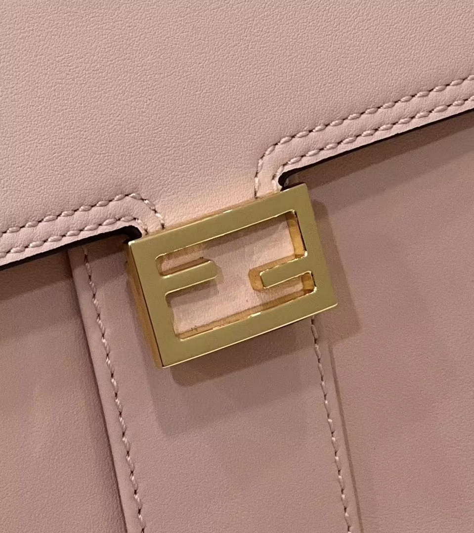 Fendi 8BN244 Peekaboo Mimi Pink Leather Bag 8596S