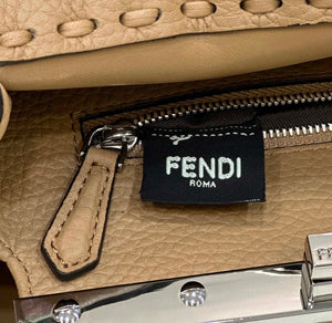 Fendi 8BN244 Peekaboo Mini Apricot Selleria bag with 220 hand-sewn topstitches 8615 - Default Title - View 9