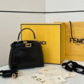 Fendi 8BN244 Peekaboo Mini Bag Black Python Leather Bag 66803 - Default Title - View 1