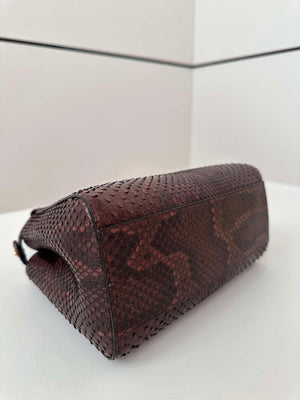 Fendi 8BN244 Peekaboo Mini Bag Dark Brown Python Leather Bag 66803 - Default Title - View 3