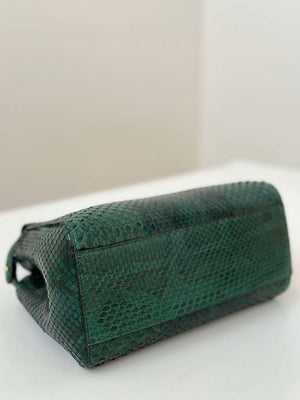 Fendi 8BN244 Peekaboo Mini Bag Green Python Leather Bag 66803 - Default Title - View 4