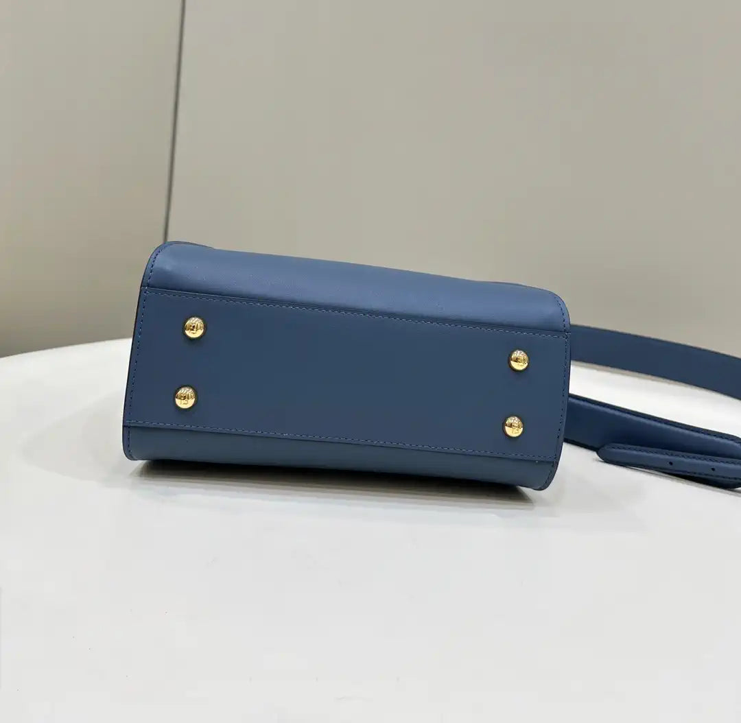 Fendi 8BN244 Peekaboo Mini Blue leather bag 2125