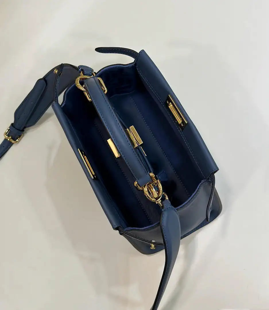 Fendi 8BN244 Peekaboo Mini Blue leather bag 2125